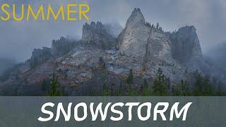 Landscape SNOWstorm in Summer: Mountain Landscape Photograhy in Montana