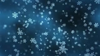 ️NEW 2022 4K Snowflakes Falling Looping Animation Blue Background - Footage - Screensaver