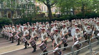 The Massed Bands of HM Royal Marines Beating Retreat Rehearsal 2024