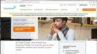 How to Freeze your Credit at TransUnion