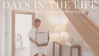 DAYS IN THE LIFE | autumn homesense trip, lunch dates + kitchen & hallway styling