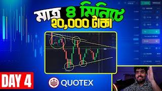 Candlestick Psychology H*ck on Quotex | Quotex Day 4 | Technical Analysis || RG TechHuB | 2023