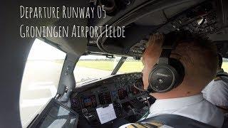 Departure runway 05 Groningen Airport Eelde (GRQ EHGG)