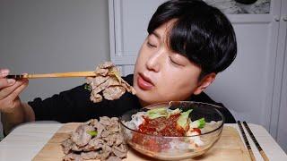 오늘 더웠던 사람들 오세요!! 시원한 비냉과 간장제육 먹방보셈 ASMR Cold noodles Naengmyeun Mukbang eatingshow