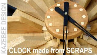 Mid Century Modern Clock made from SCRAPS  - Design and Woodworking