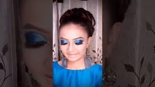 Blue International Eye Makeup By Makeover by Jayshree #reels #shorts 