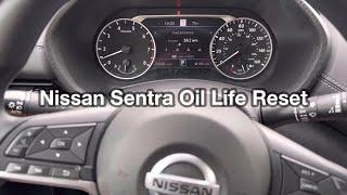 2023 Nissan Sentra Oil Life Reset / maintenance reminder reset