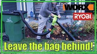 WORX Leaf Collection System will it WORK? | RYOBI Leaf Vacuum and Mulcher | 2021/42