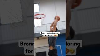 Bronny James Declaring for NBA Draft  #basketball #nba #basketballshorts