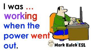 The Past Progressive Tense (I + was + verb -ing) | Mark Kulek ESL