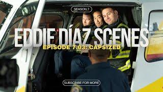 Eddie, Chimney, Buck and Hen take a helicopter to go find Bathena - 7x03 | Capsized