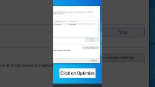 How to Defragment and Optimize hard drive #shorts #computeroptimization #windows