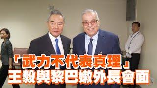 「武力不代表真理」　王毅與黎巴嫩外長會面