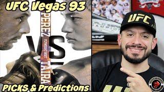 UFC VEGAS 93 | FIGHT NIGHT - PEREZ VS. TAIRA | PICKS & PREDICTIONS!!! #UFCVegas93