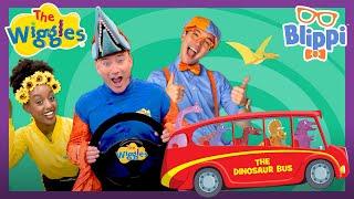 The Dinosaur Bus  The Wiggles feat. Blippi  Learn About Dinosaurs  Kids Song