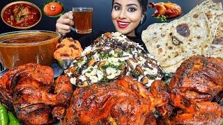 ASMR Eating Spicy Arabian Whole Chicken Curry,Butter Naan Masala,Rice Big Bites ASMR Eating Mukbang