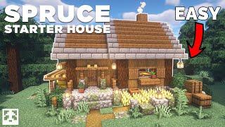 How to build the PERFECT Spruce Starter House! [Relaxing Tutorial]