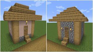 How to build a Minecraft Village Small House 1 & 2 (1.14 plains)