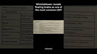 Whistleblower Reveals Floating Brains As One Of The Most Common UAP!