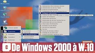 De Windows 2000 à Windows 10 en vidéo : 15 ans d’ évolutions en 5 minutes