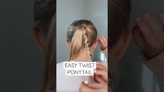 EASY TWIST PONYTAIL | Audrey and Victoria #shorts28 #hairstyle #hairtutorial #hair