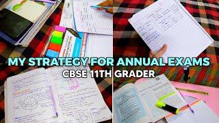 My Strategy For Annual Exams  | Cbse 11th grader study vlog  | vlogibuzz