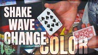 easy ViSUAL shake wave COLOR CHANGE card magic trick TUTORiAL