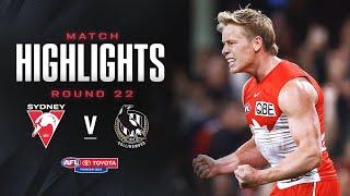 Sydney v Collingwood Highlights | Round 22, 2024 | AFL