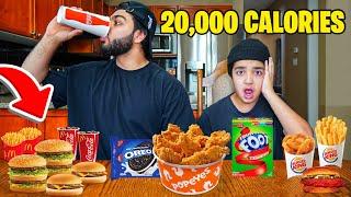 20,000 Calorie Challenge With My Little Brother.. (CHEAT DAY!)