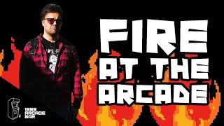 Fire at the arcade