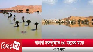 সাহারা মরুভূমিতে ৫০ বছরের মধ্যে প্রথম বন্যা । Bijoy TV