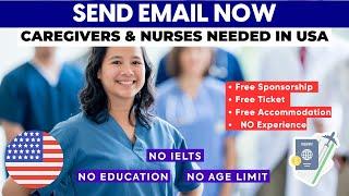 URGENT! Relocate to USA free  Nurses & Caregiver jobs in USA with visa sponsorship caregivers in us