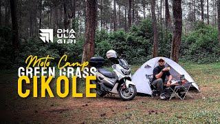 MOTOCAMP HUJAN DERAS DI GREEN GRASS CIKOLE | SOLO MOTOCAMP | MOTO CAMPING SENDIRI HUJAN DERAS