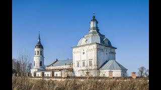 Панорамные фото Троицкой церкви села Чудиново. Орловский район.