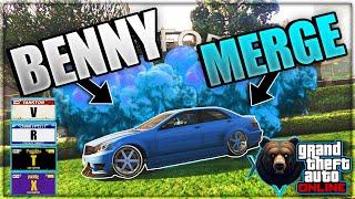 GTA 5 Online - Car To Car BENNY/F1 Merge! Make Your Own MODDED Cars! Patch 1.70 (GTA V Glitches)