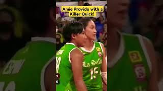 Amie Provido with a Killer Quick vs. FEU! Middle Blocker ng La Salle Pechay No More!