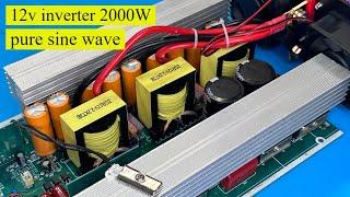 12v inverter 2000w test discharging current Comparison old and new version DATOU BOSS DN-03