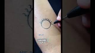 beautiful tribal tattoowith 1/- coin🪙for beginners |easy to make #shorts #youtubeshorts #viral