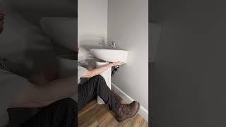 Start to finish pedestal sink install  #plumbing #plumber #construction #diy #contractor #utah
