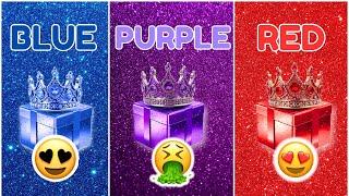 CHOOSE ONE GIFT... Blue, Purple and Red ! 2good and 1bad! | QUIZ BLISS