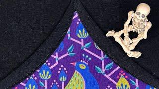 Cathedral window quilt block tutorial with Mr.Bones