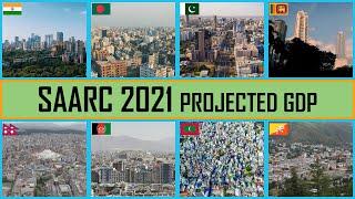 Indian Sub-Continent Biggest Economy | SAARC 2021 Economy - Projected GDP | South Asia