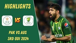 Pakistan vs Australia 3rd ODI 2024 Highlights | Pak vs Aus