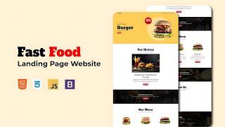 Bootstrap 5 Fast Food Website | Responsive Landing Page Template