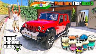 Shinchan and Franklin Finally Buy New Indian Mahindra Thar 5 Door Roxx in GTA 5 | Mahindra Thar Roxx