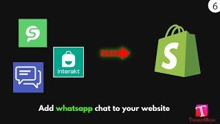 Shopify WhatsApp chat integration setup |  And even without the app 