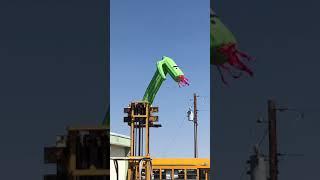 Wacky Waving Inflatable Arm Flailing Tube Man (10 ft. Catus Tube Man on fork lift)