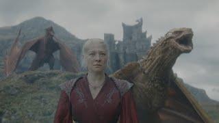 Vhagar and Aemond Encounters 3 of Rhaenyra New Dragons House of Dragon Season 2 Episode 7 Ending