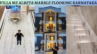 VILLA ME Makrana albeta marble flooring Karnataka project completed call 9214804444