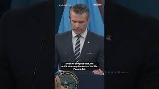 Hegseth: Congress notified after planes were sent out of US attack on Iran